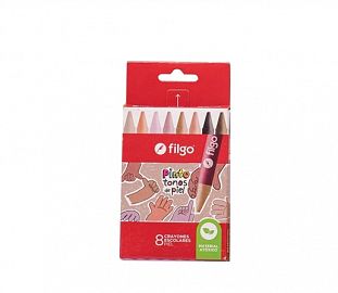 CRAYON DE CERA FILGO PINTO TONOS PIEL CJ X8